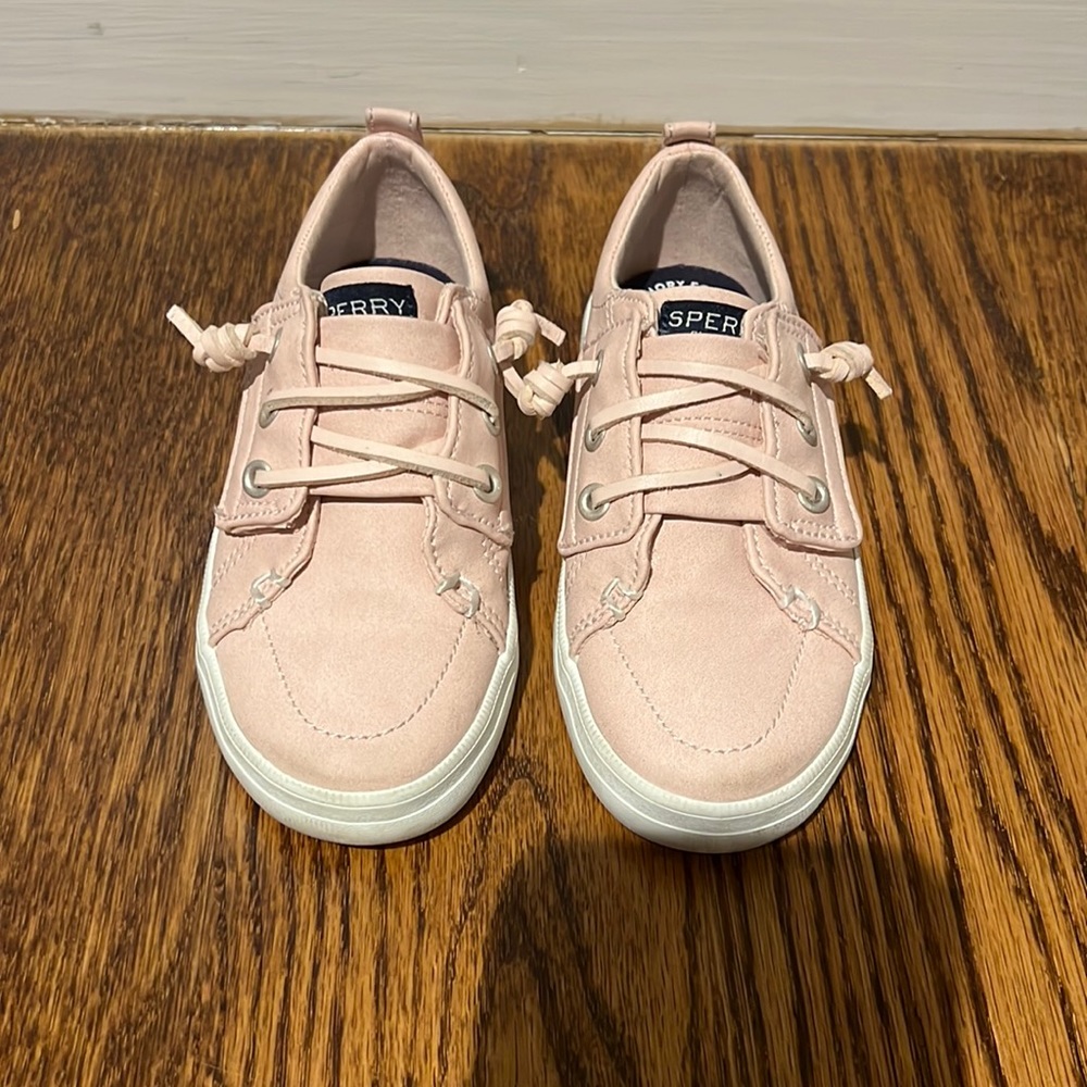 Pale pink Sperry Velcro Sneaker